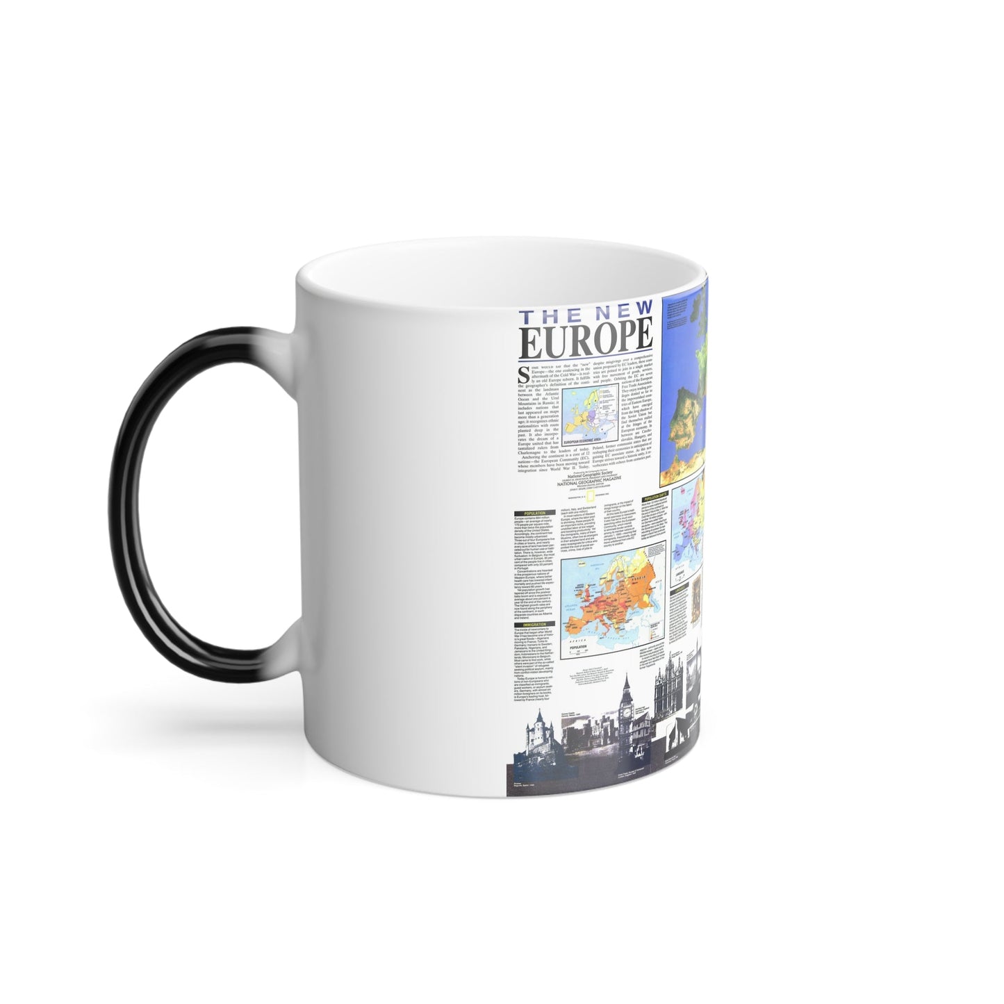 Europe, The New (1992) (Map) Color Changing Mug 11oz-11oz-The Sticker Space