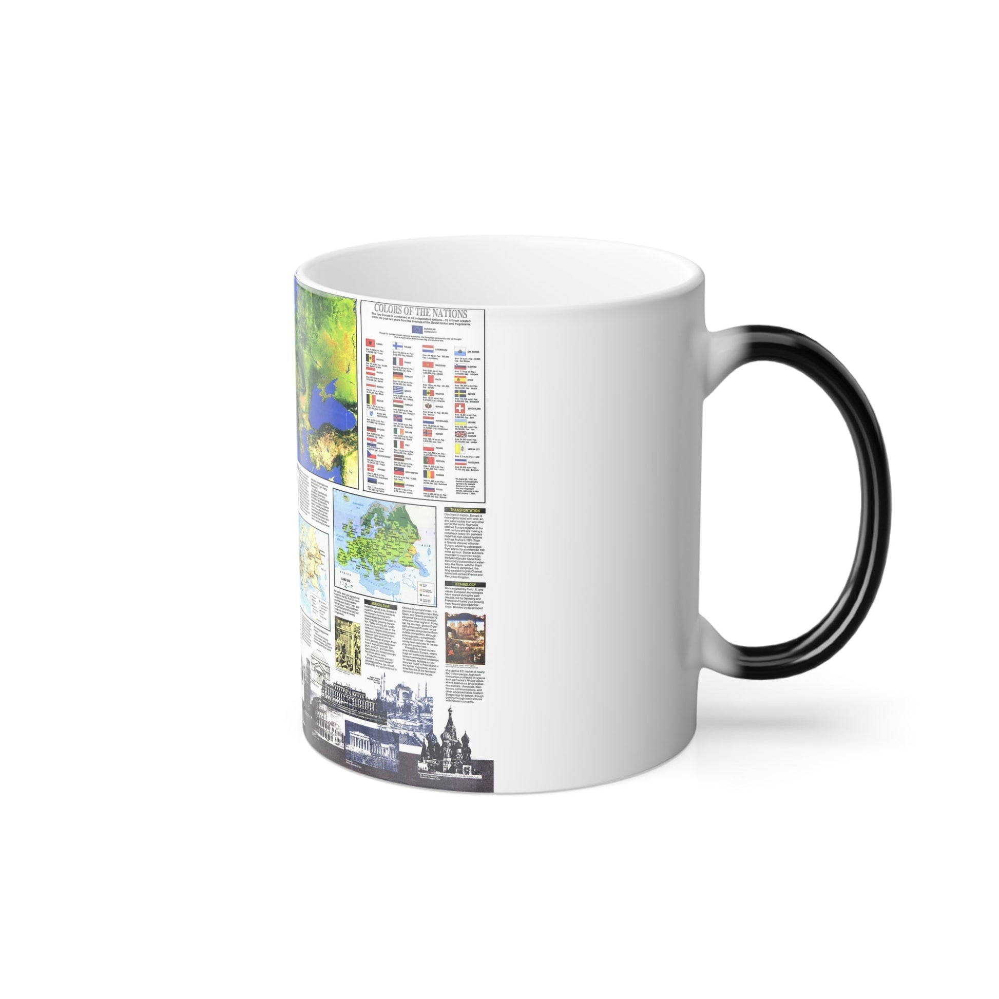 Europe, The New (1992) (Map) Color Changing Mug 11oz-11oz-The Sticker Space