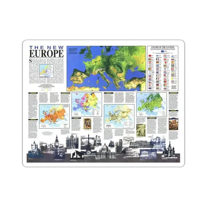 Europe, The New (1992) (Map) STICKER Vinyl Kiss-Cut Decal 3 Inch White - The Sticker Space