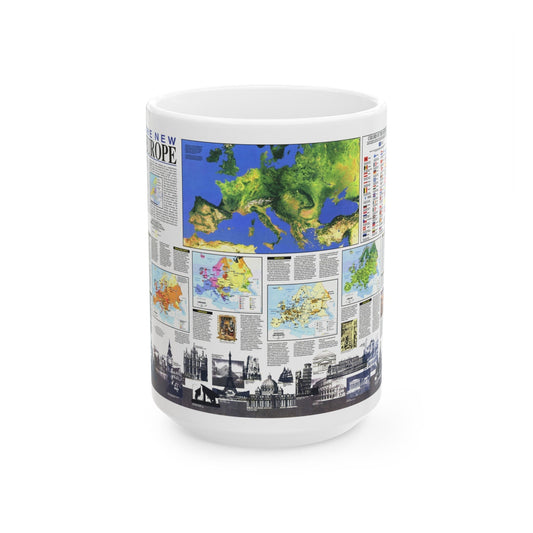 Europe, The New (1992) (Map) White Coffee Mug-15oz-The Sticker Space