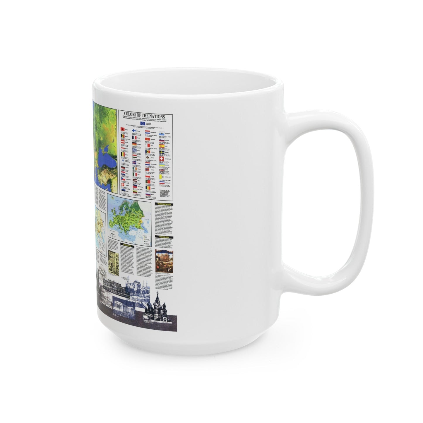 Europe, The New (1992) (Map) White Coffee Mug-The Sticker Space