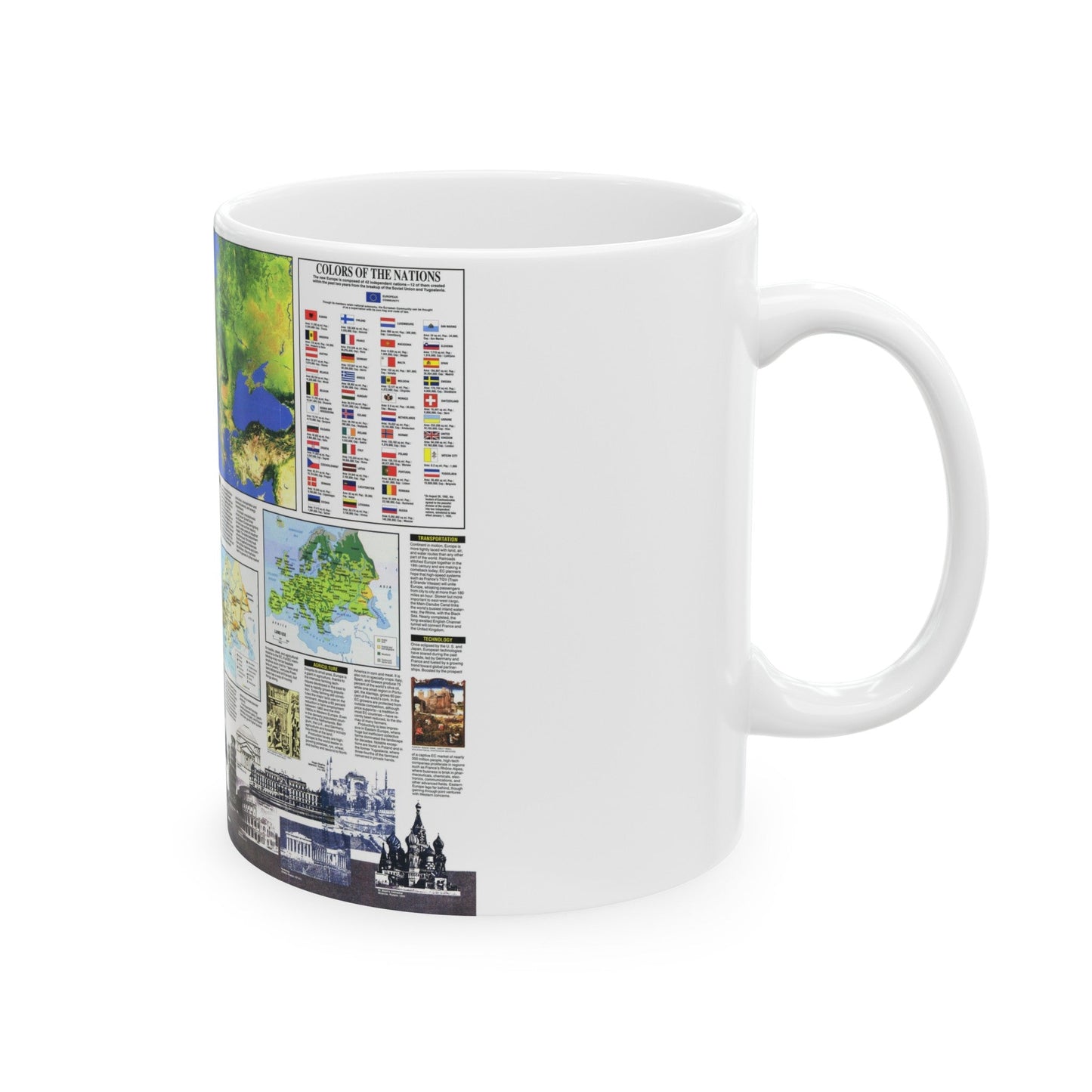 Europe, The New (1992) (Map) White Coffee Mug-The Sticker Space