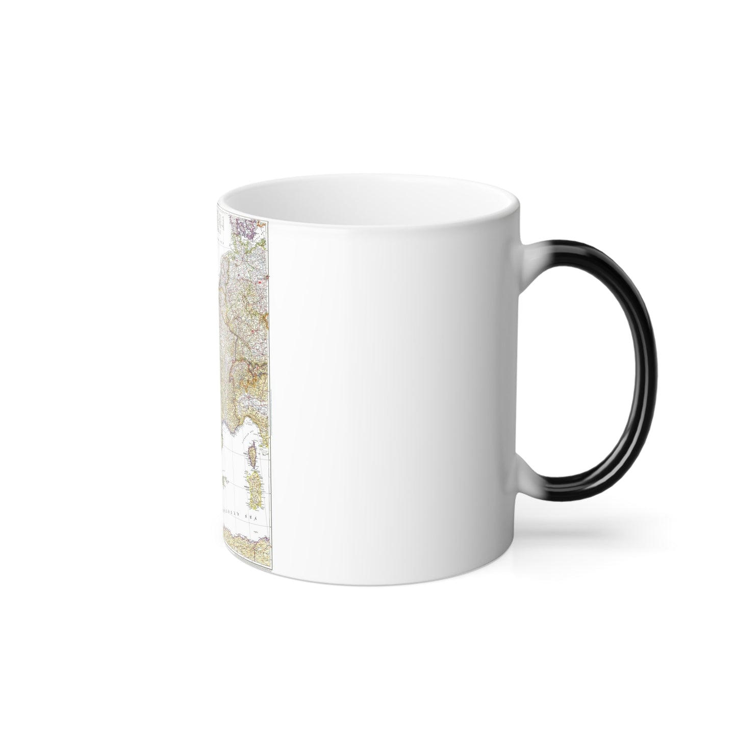 Europe, Western (1950) (Map) Color Changing Mug 11oz-11oz-The Sticker Space