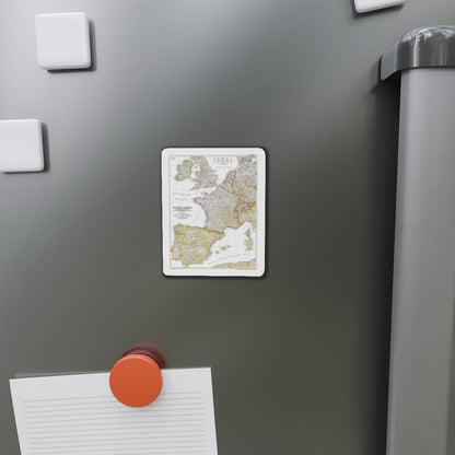 Europe, Western (1950) (Map) Refrigerator Magnet-The Sticker Space