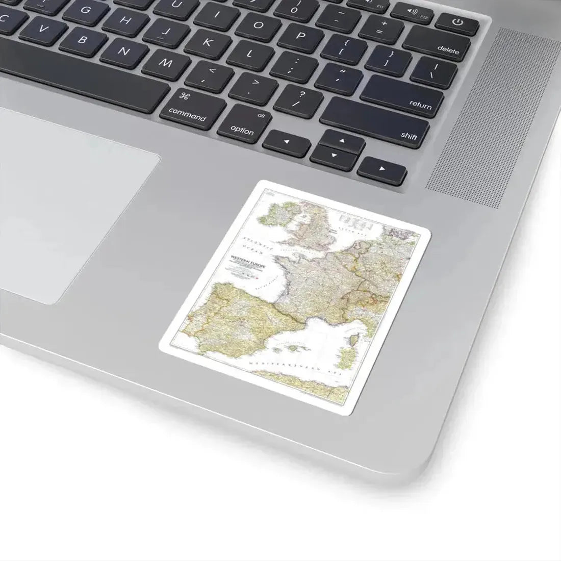Europe, Western (1950) (Map) STICKER Vinyl Kiss-Cut Decal - The Sticker Space