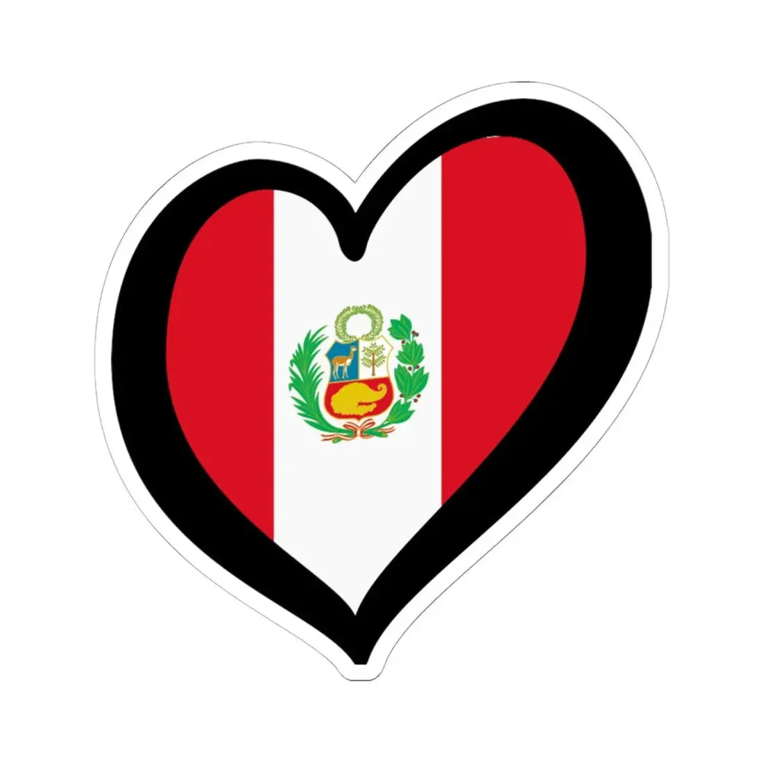 EuroPeru state (Peru) STICKER Vinyl Kiss-Cut Decal 6 Inch White - The Sticker Space
