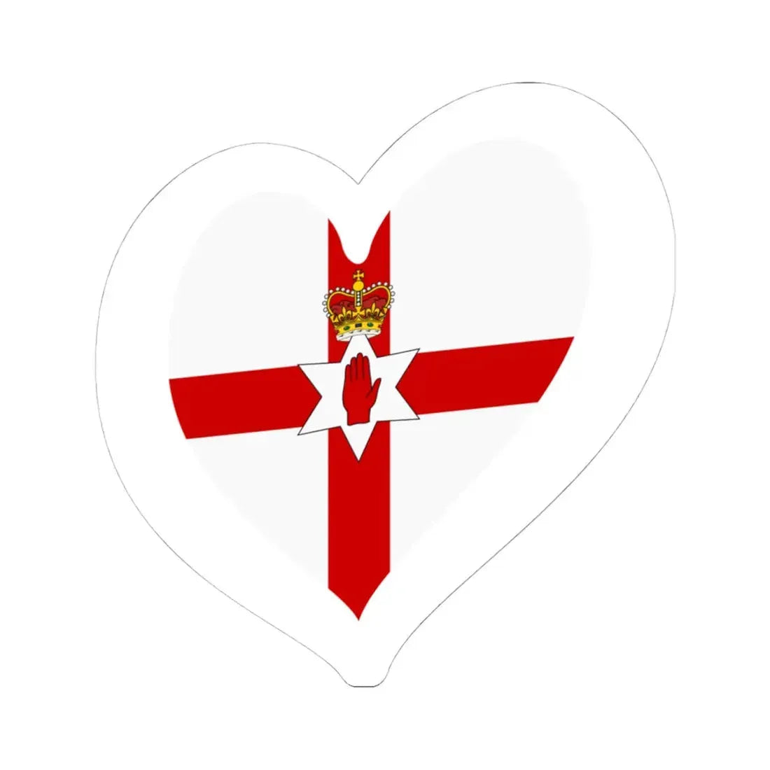 Eurovision Song Contest heart Northern Ireland white (Ireland) STICKER Vinyl Kiss-Cut Decal 4 Inch White - The Sticker Space