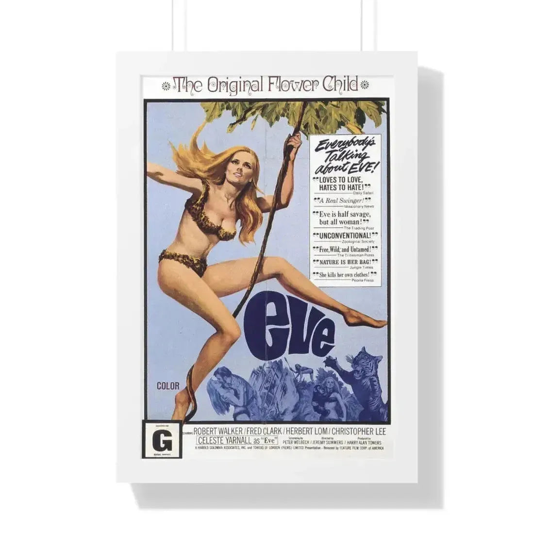 EVE 1968 - Framed Movie Poster 16″ x 24″ White - The Sticker Space