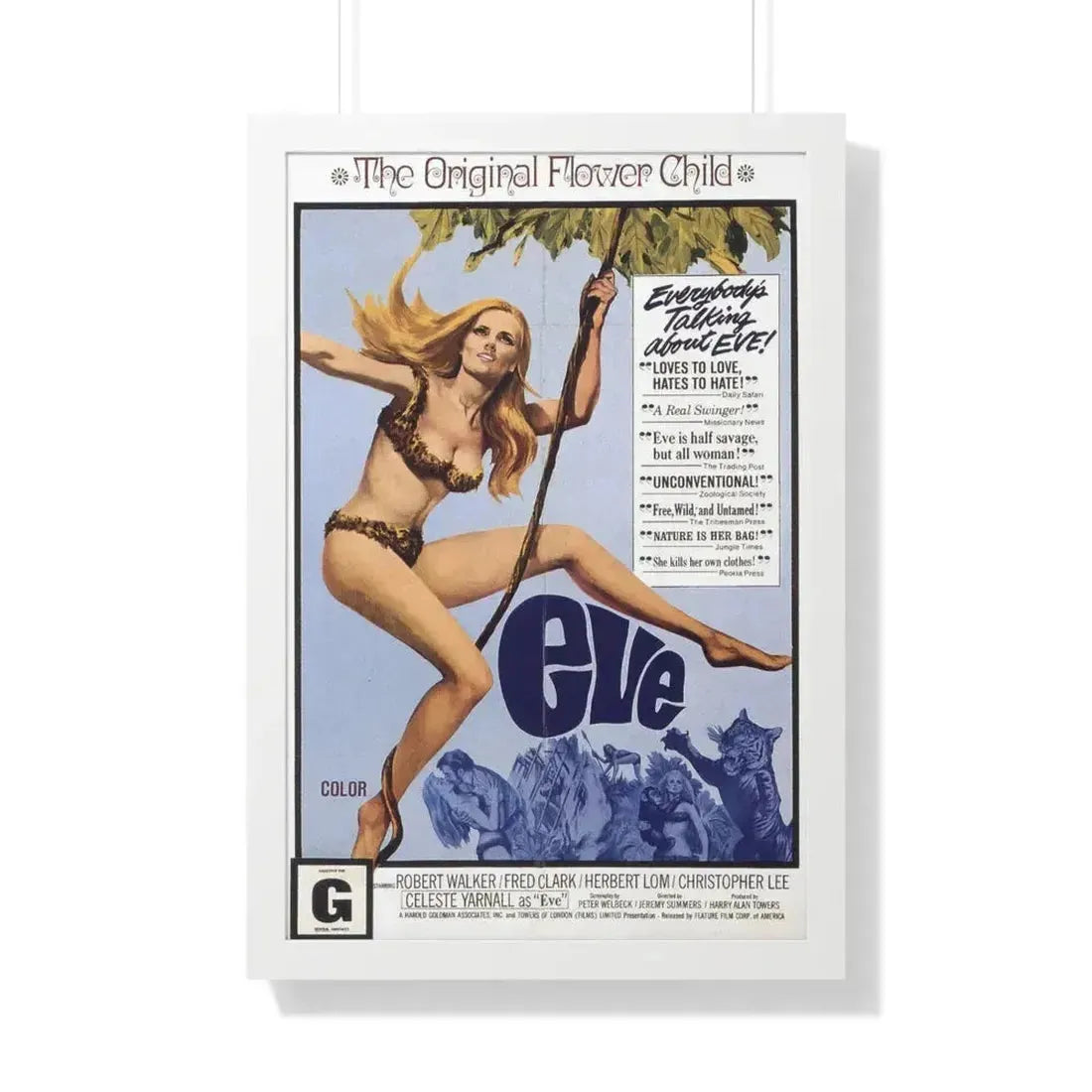 EVE 1968 - Framed Movie Poster 20" x 30" White - The Sticker Space