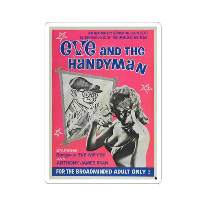 EVE AND THE HANDYMAN 1961 Movie Poster - STICKER Vinyl Kiss-Cut Decal 3 Inch White - The Sticker Space