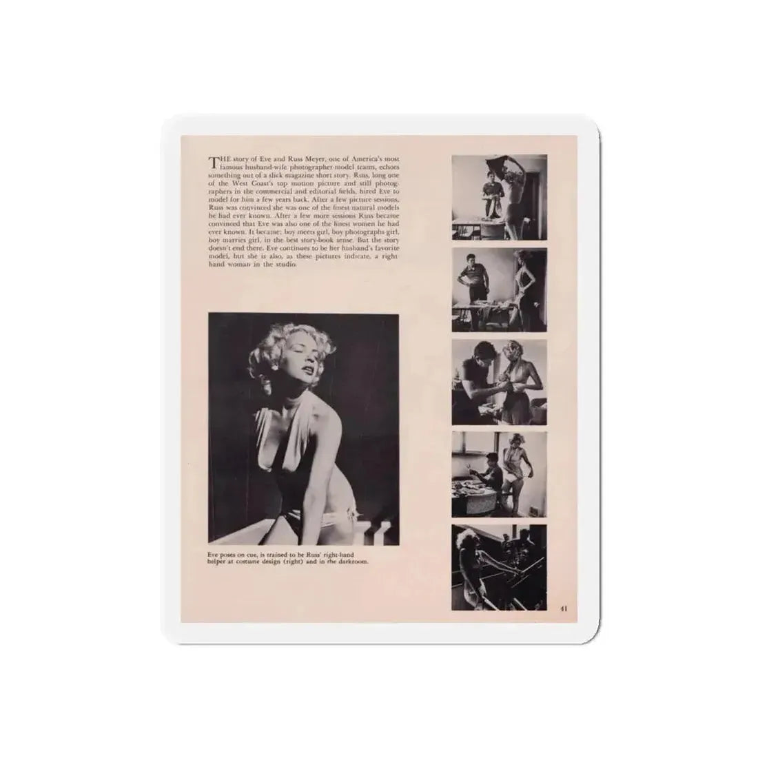 Eve Meyer #24 (Vintage Female Icon) Refrigerator Magnet - The Sticker Space