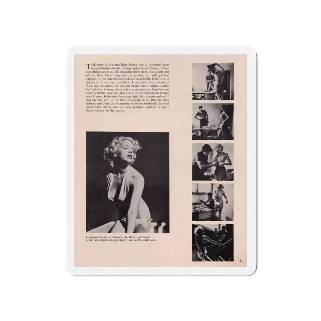 Eve Meyer #24 (Vintage Female Icon) Refrigerator Magnet - The Sticker Space