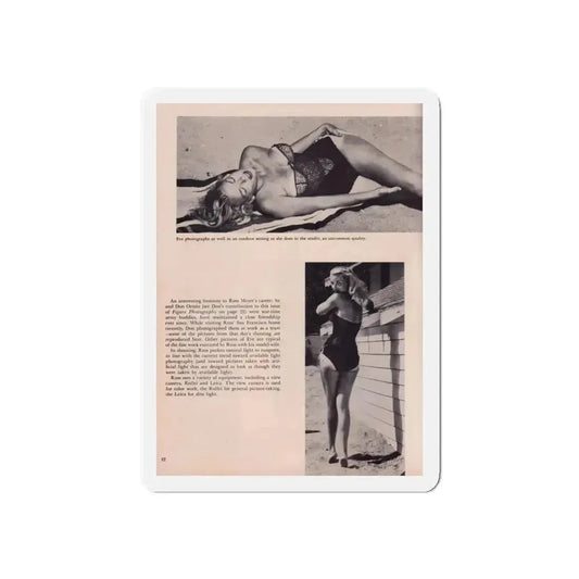 Eve Meyer #25 (Vintage Female Icon) Refrigerator Magnet 6 Inch Die-Cut - The Sticker Space
