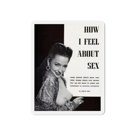 Evelyn West #17 (Vintage Female Icon) Refrigerator Magnet 6 Inch Die-Cut - The Sticker Space