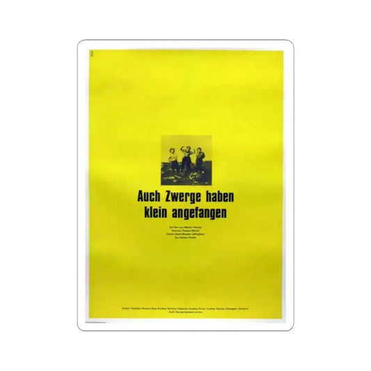 EVEN DWARFS STARTED SMALL 1970 Movie Poster - STICKER Vinyl Kiss-Cut Decal 2 Inch White - The Sticker Space