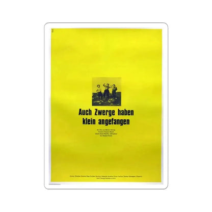 EVEN DWARFS STARTED SMALL 1970 Movie Poster - STICKER Vinyl Kiss-Cut Decal 4 Inch White - The Sticker Space