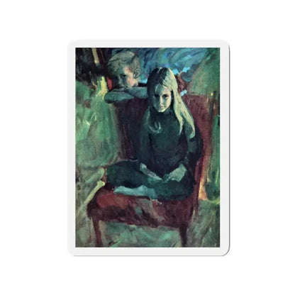 Even the Devil Gets Lonesome, Redbook, July 1964 (Magazine Illustration) Refrigerator Magnet 2 Inch Die-Cut - The Sticker Space