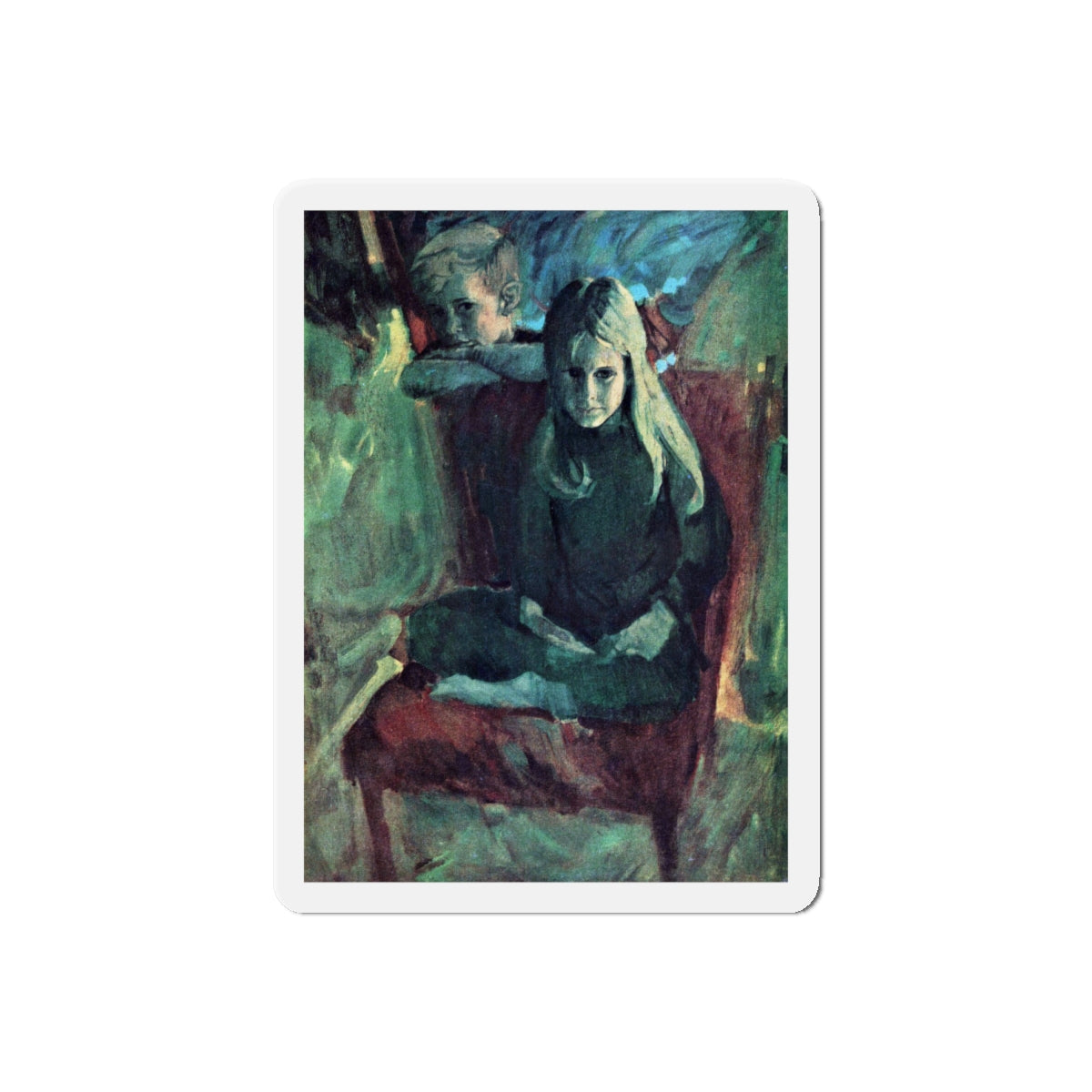 Even the Devil Gets Lonesome, Redbook, July 1964 (Magazine Illustration) Refrigerator Magnet-6" × 6"-The Sticker Space