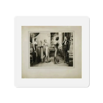 Evening Party (Magazine Illustration) Refrigerator Magnet - The Sticker Space