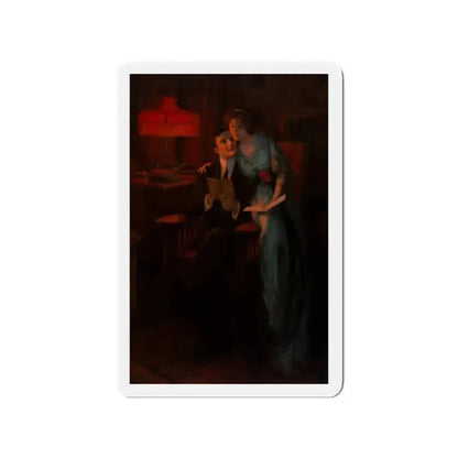 Evening Time (Magazine Illustration) Refrigerator Magnet 2 Inch Die-Cut - The Sticker Space