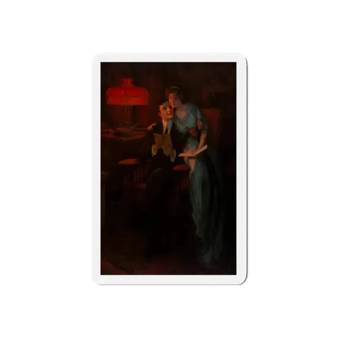 Evening Time (Magazine Illustration) Refrigerator Magnet 4 Inch Die-Cut - The Sticker Space