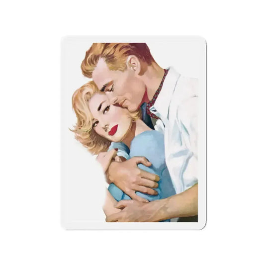 Every Nice Girl by Rona Randall, Woman magazine, 1960 (Magazine Illustration) Refrigerator Magnet 2 Inch Die-Cut - The Sticker Space