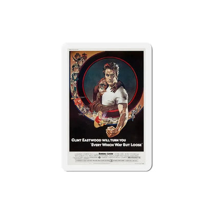 Every Which Way But Loose 1978 Movie Poster Refrigerator Magnet 4 Inch - The Sticker Space