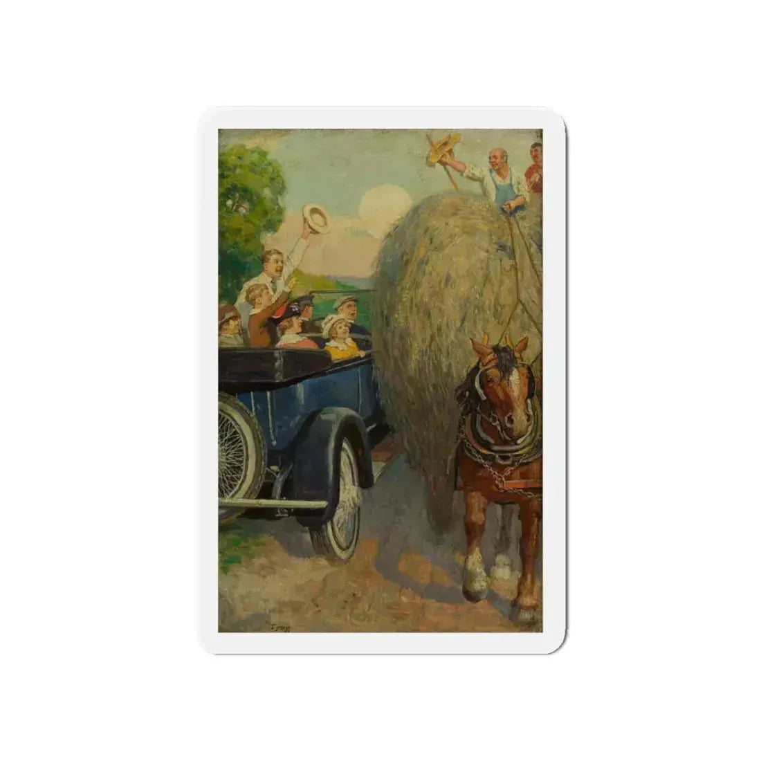 Everybody Happy (Magazine Illustration) Refrigerator Magnet 4 Inch Die-Cut - The Sticker Space