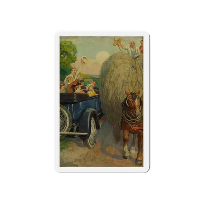 Everybody Happy (Magazine Illustration) Refrigerator Magnet 6 Inch Die-Cut - The Sticker Space