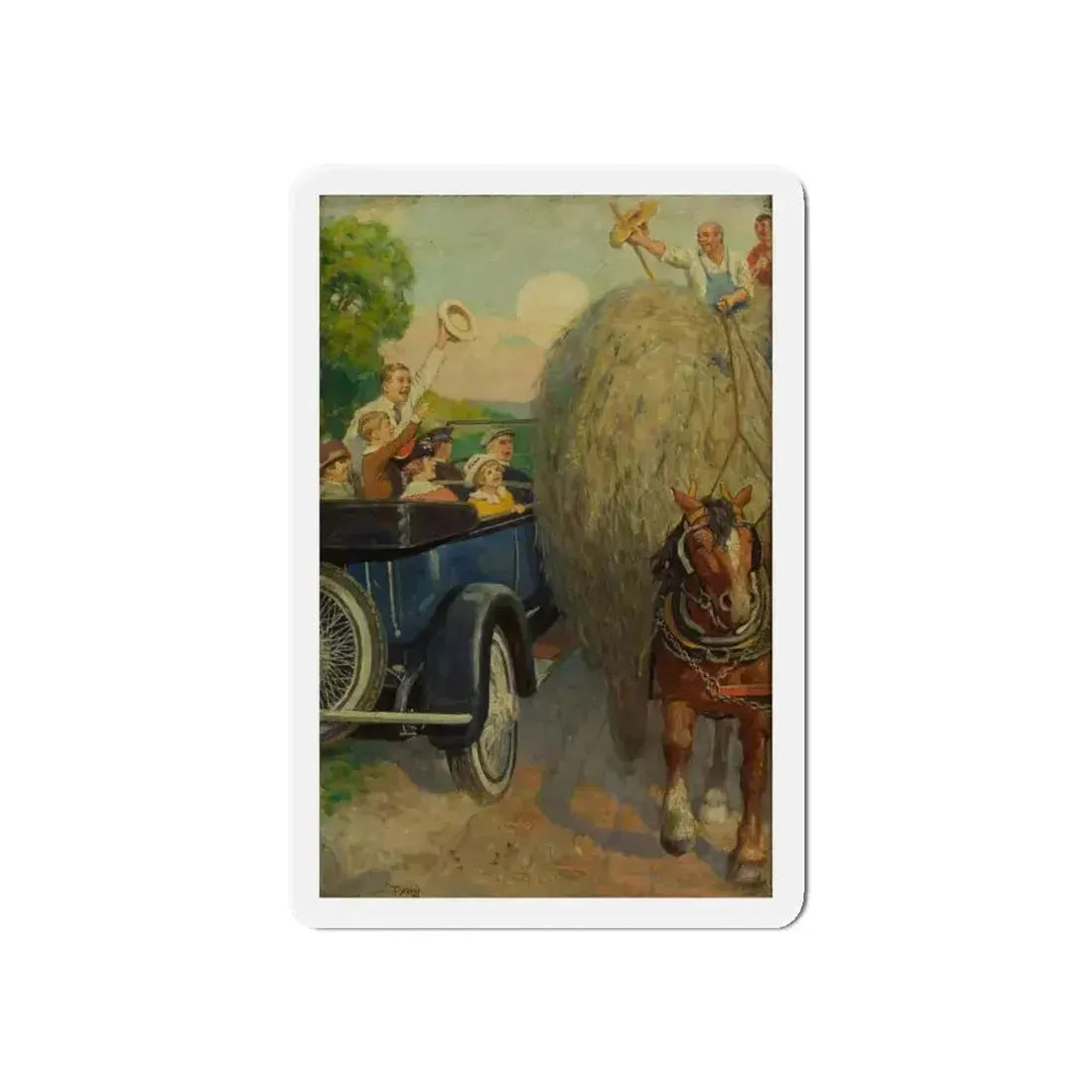 Everybody Happy (Magazine Illustration) Refrigerator Magnet - The Sticker Space