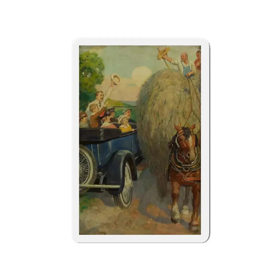 Everybody Happy (Magazine Illustration) Refrigerator Magnet - The Sticker Space