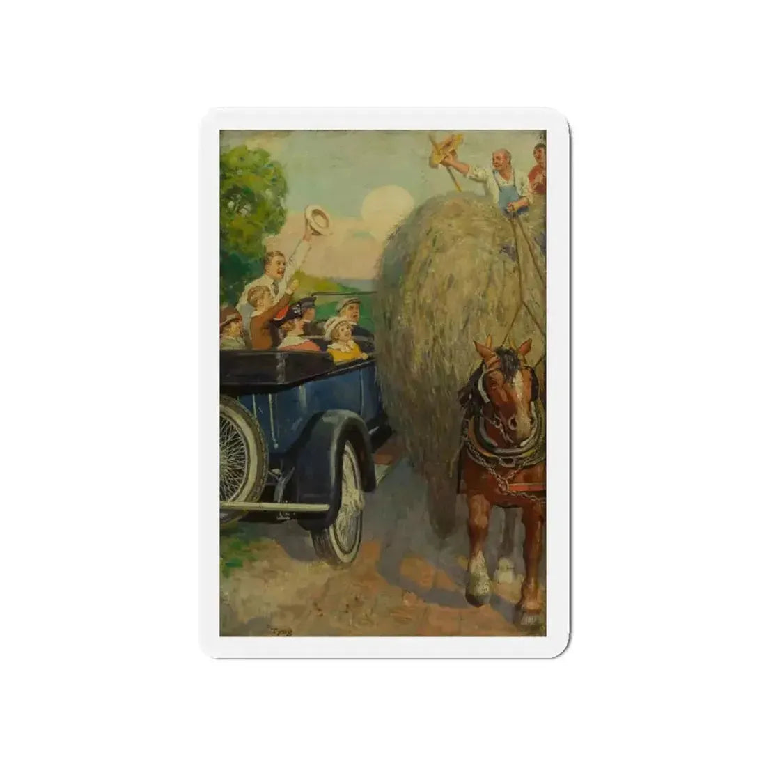 Everybody Happy (Magazine Illustration) Refrigerator Magnet - The Sticker Space