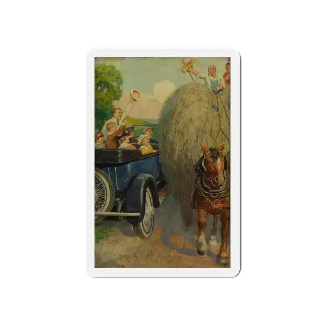 Everybody Happy (Magazine Illustration) Refrigerator Magnet - The Sticker Space