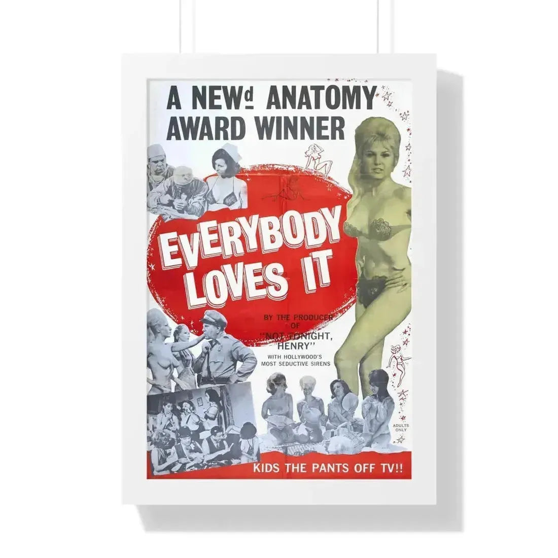 EVERYBODY LOVES IT 1964 - Framed Movie Poster 16″ x 24″ White - The Sticker Space