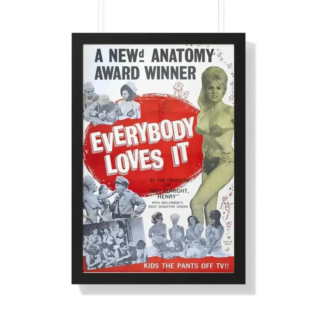 EVERYBODY LOVES IT 1964 - Framed Movie Poster 20" x 30" Black - The Sticker Space