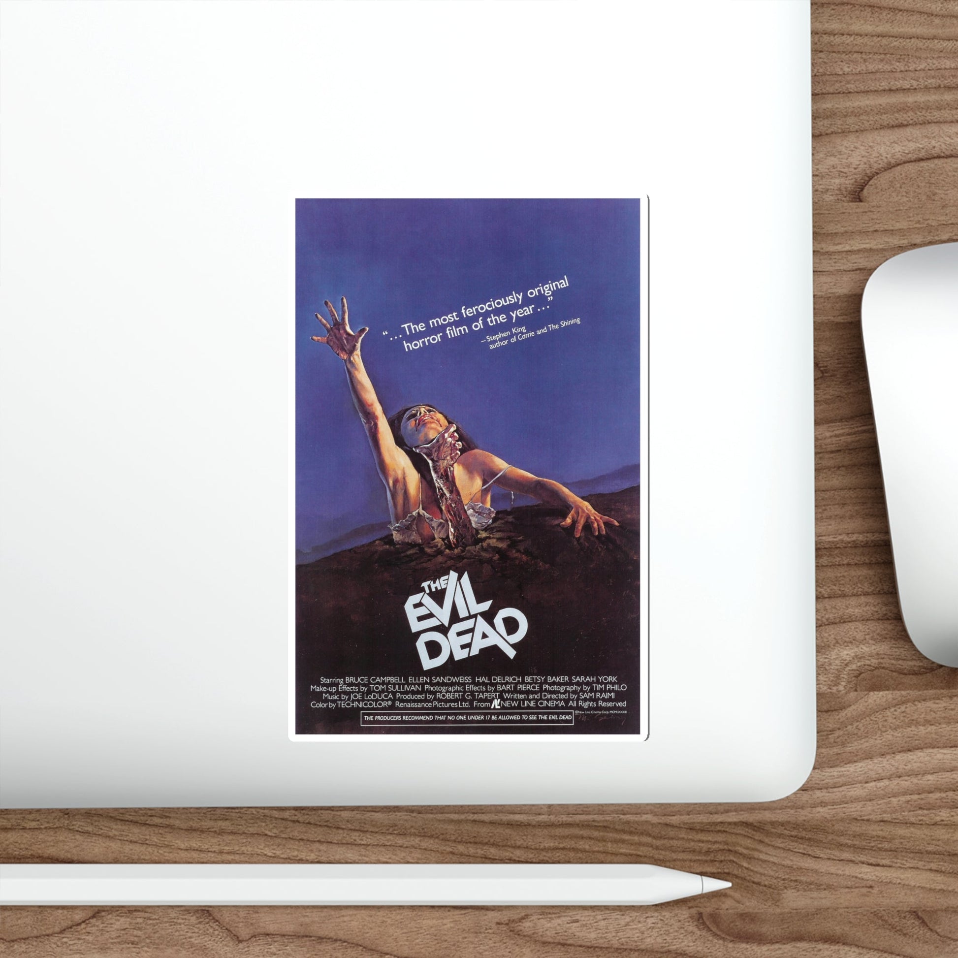 EVIL DEAD (2) 1981 Movie Poster STICKER Vinyl Die-Cut Decal-The Sticker Space