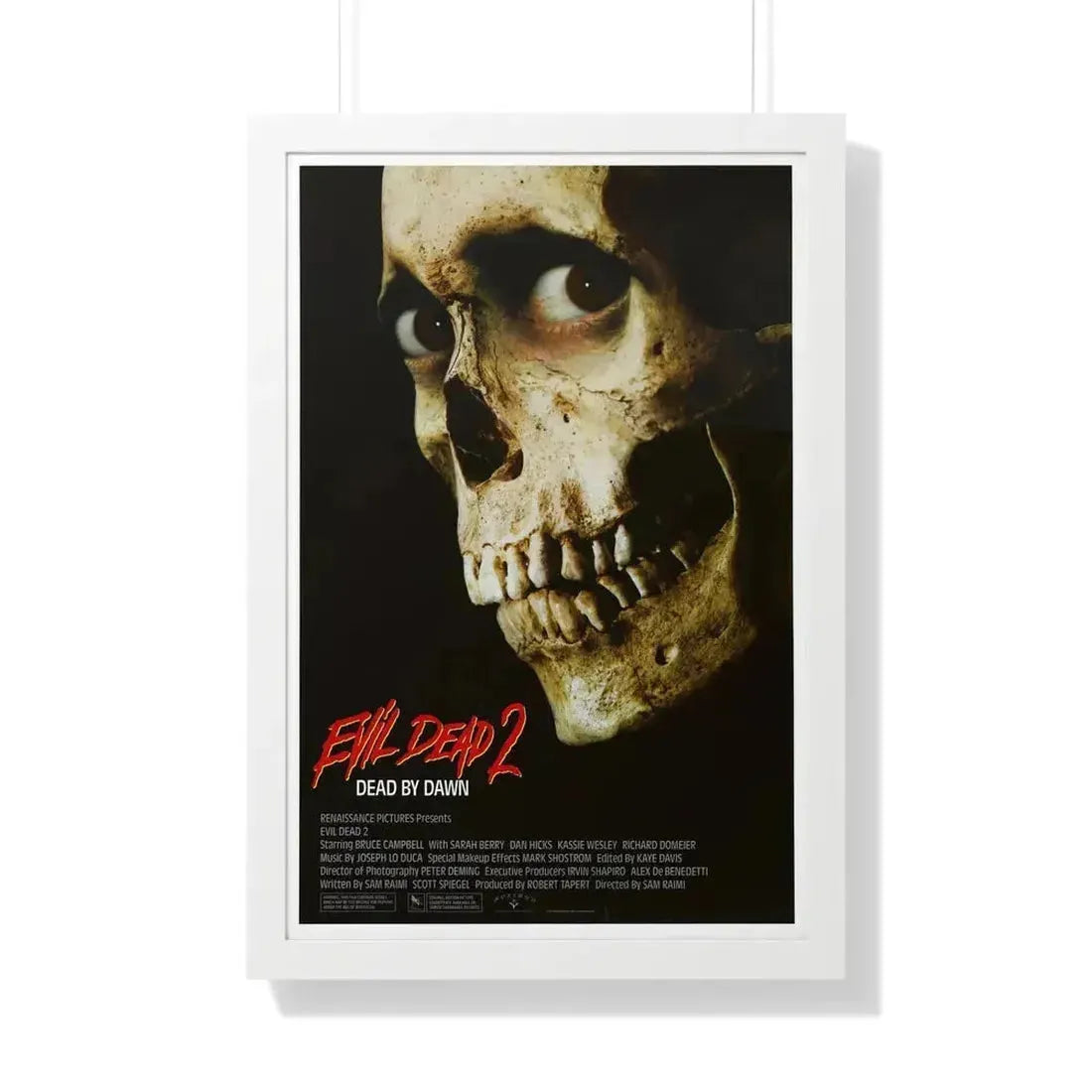 EVIL DEAD 2 1987 - Framed Movie Poster 20" x 30" White - The Sticker Space