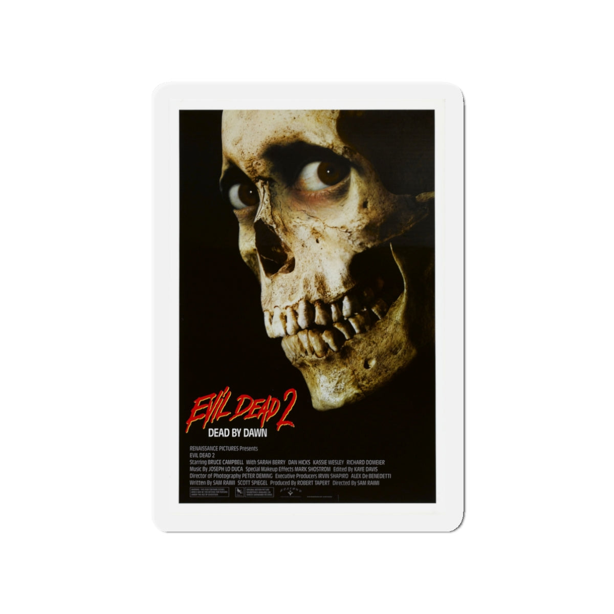 EVIL DEAD 2 1987 Movie Poster - Die-Cut Magnet-3" x 3"-The Sticker Space