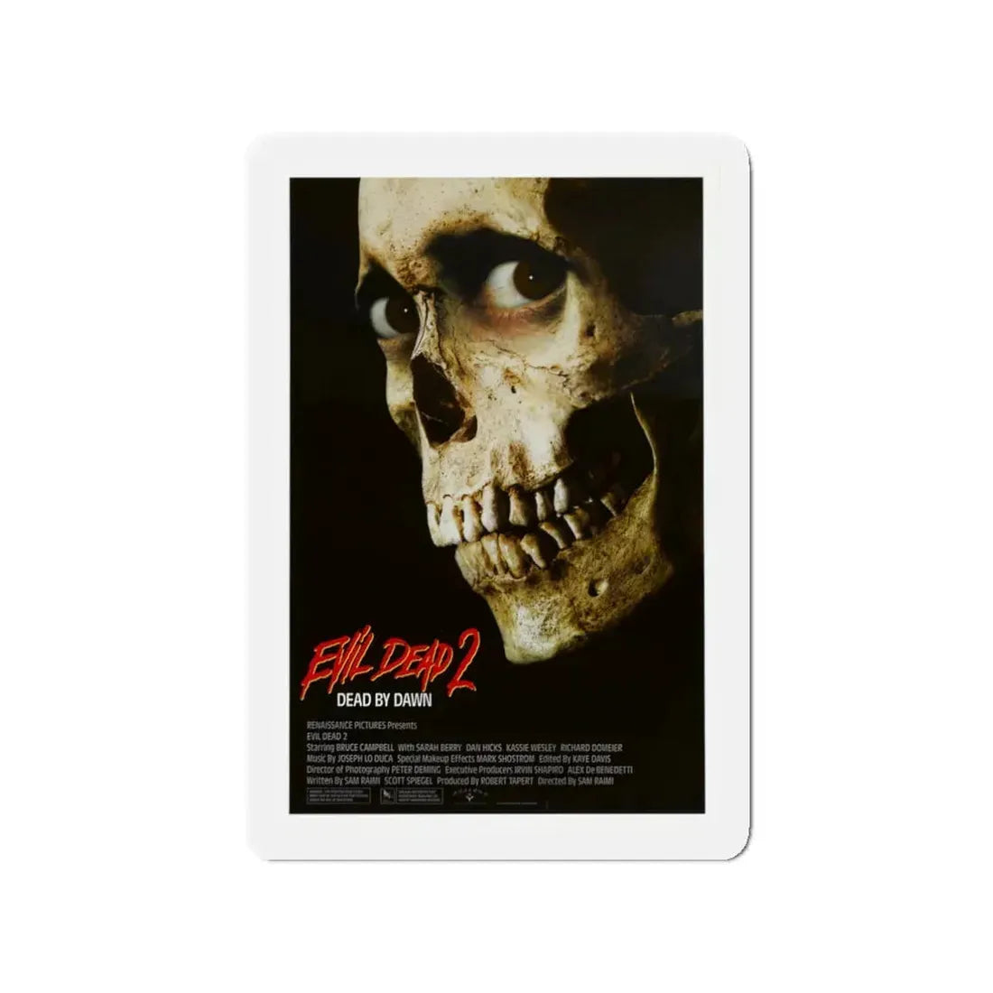 EVIL DEAD 2 1987 Movie Poster - Refrigerator Magnet 3 Inch - The Sticker Space
