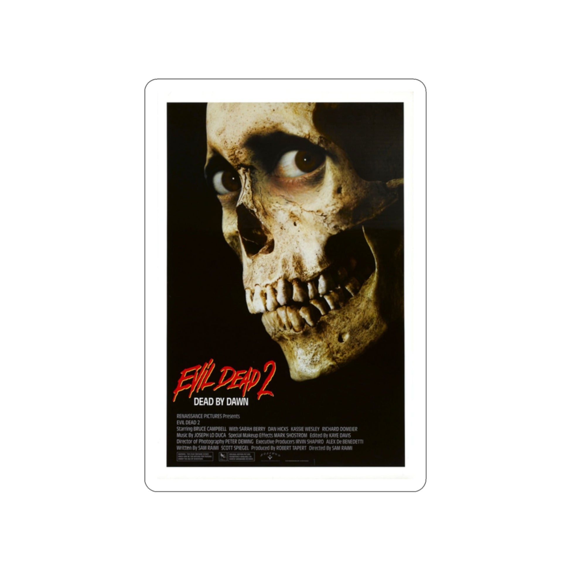 EVIL DEAD 2 1987 Movie Poster STICKER Vinyl Die-Cut Decal-2 Inch-The Sticker Space