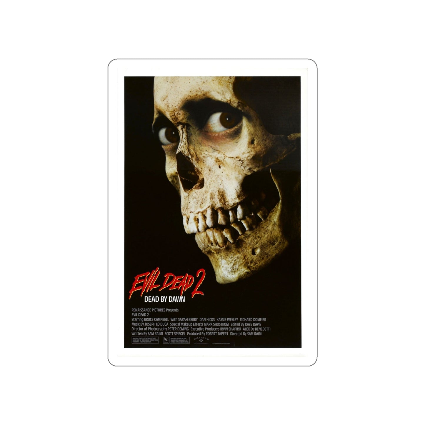 EVIL DEAD 2 1987 Movie Poster STICKER Vinyl Die-Cut Decal-5 Inch-The Sticker Space