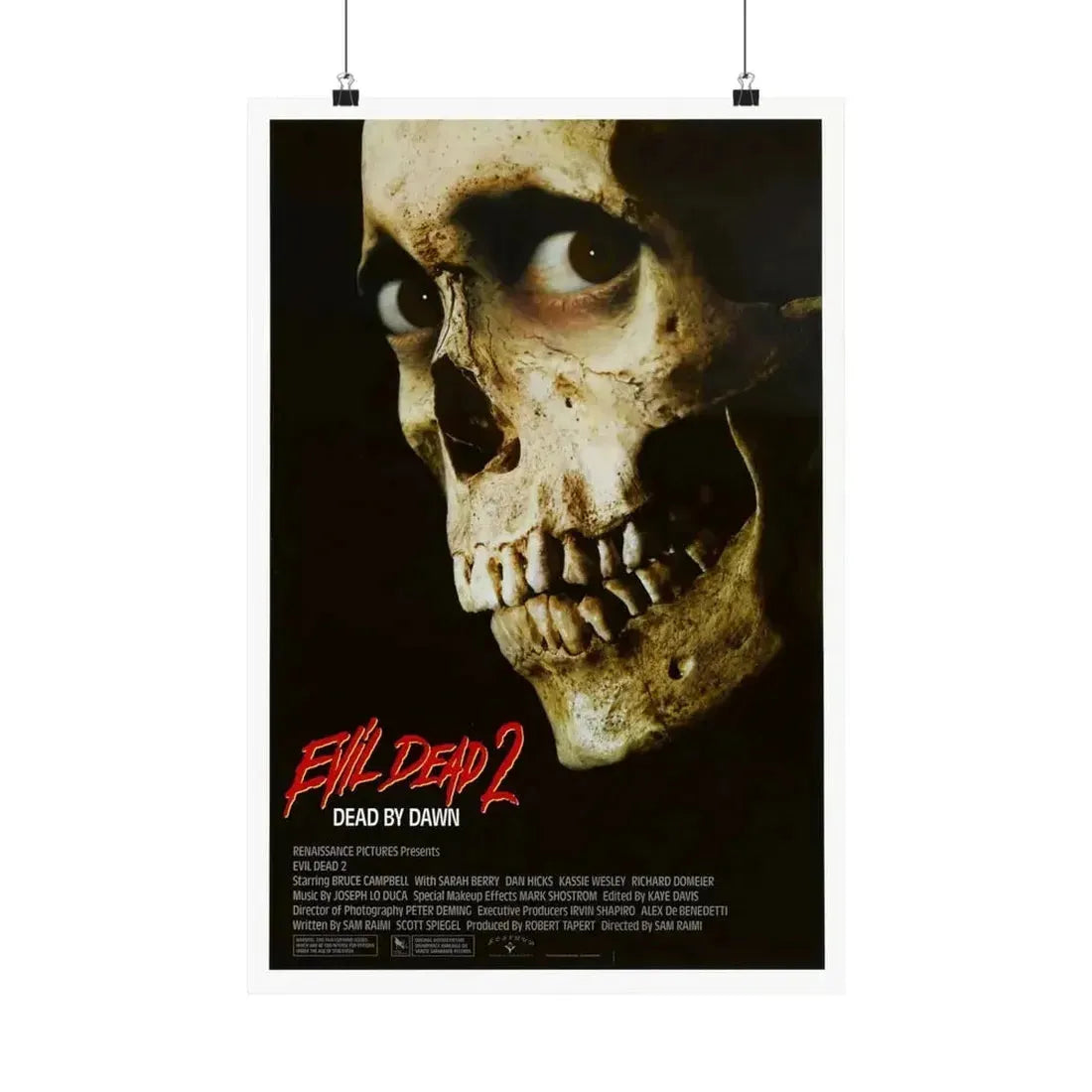 EVIL DEAD 2 1987 - Paper Movie Poster - The Sticker Space