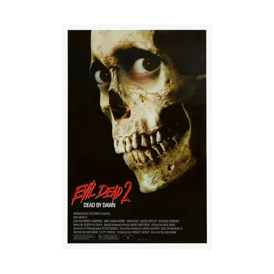 EVIL DEAD 2 1987 - Paper Movie Poster - The Sticker Space