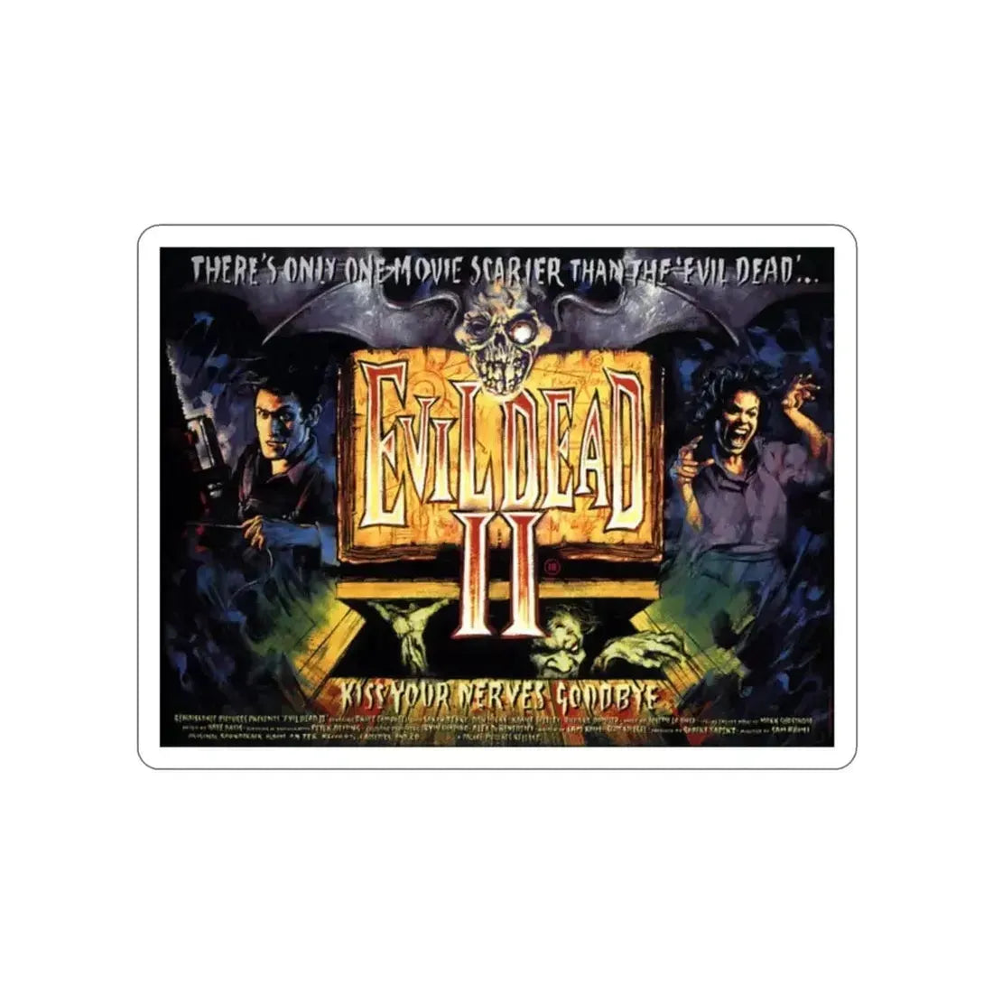 EVIL DEAD 2 (2) 1987 Movie Poster STICKER Vinyl Die-Cut Decal - The Sticker Space