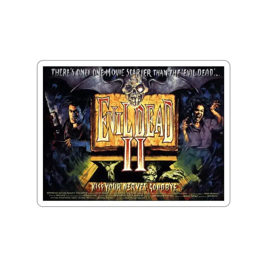 EVIL DEAD 2 (2) 1987 Movie Poster STICKER Vinyl Die-Cut Decal - The Sticker Space