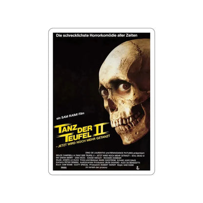 EVIL DEAD 2 (GERMAN) 1987 Movie Poster STICKER Vinyl Die-Cut Decal - The Sticker Space