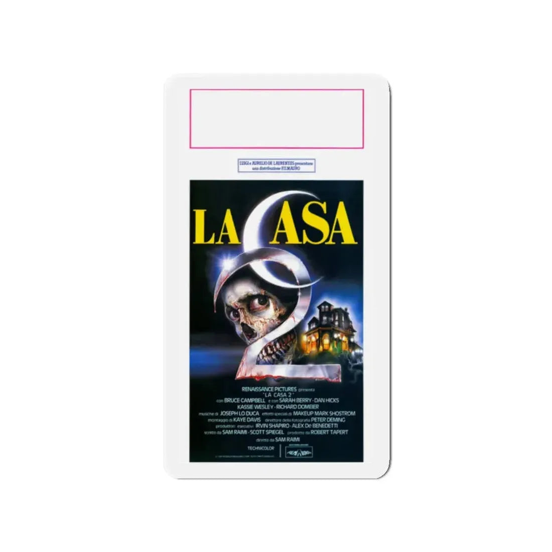 EVIL DEAD 2 (ITALIAN) 1987 Movie Poster - Refrigerator Magnet 2 Inch - The Sticker Space