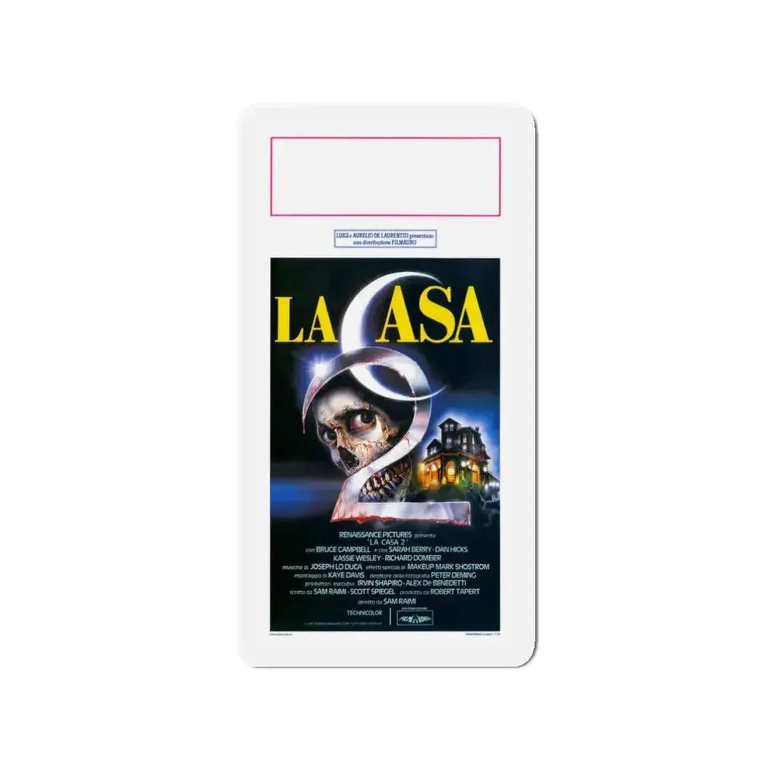 EVIL DEAD 2 (ITALIAN) 1987 Movie Poster - Refrigerator Magnet - The Sticker Space