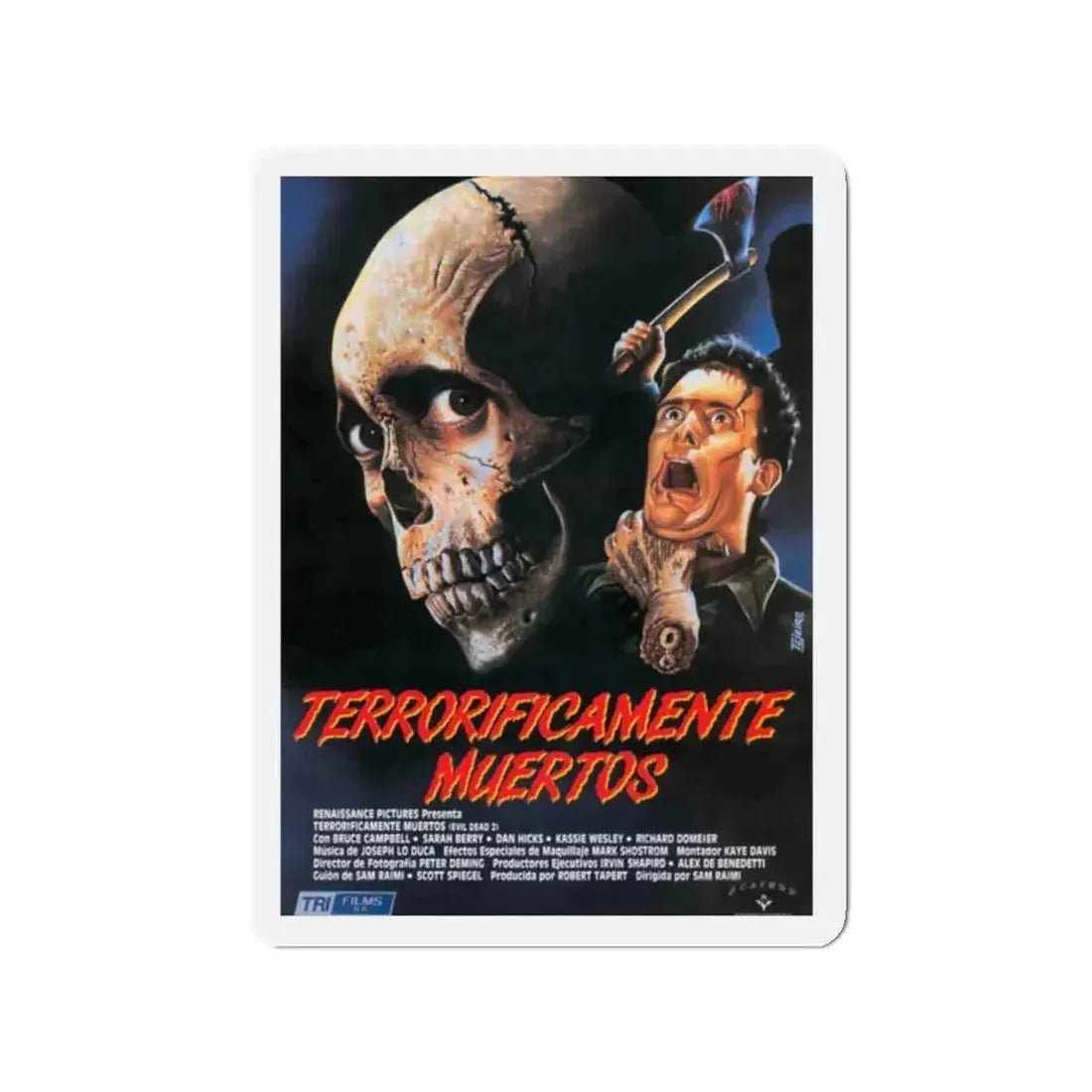 EVIL DEAD 2 (SPAIN) 1987 Movie Poster - Refrigerator Magnet - The Sticker Space