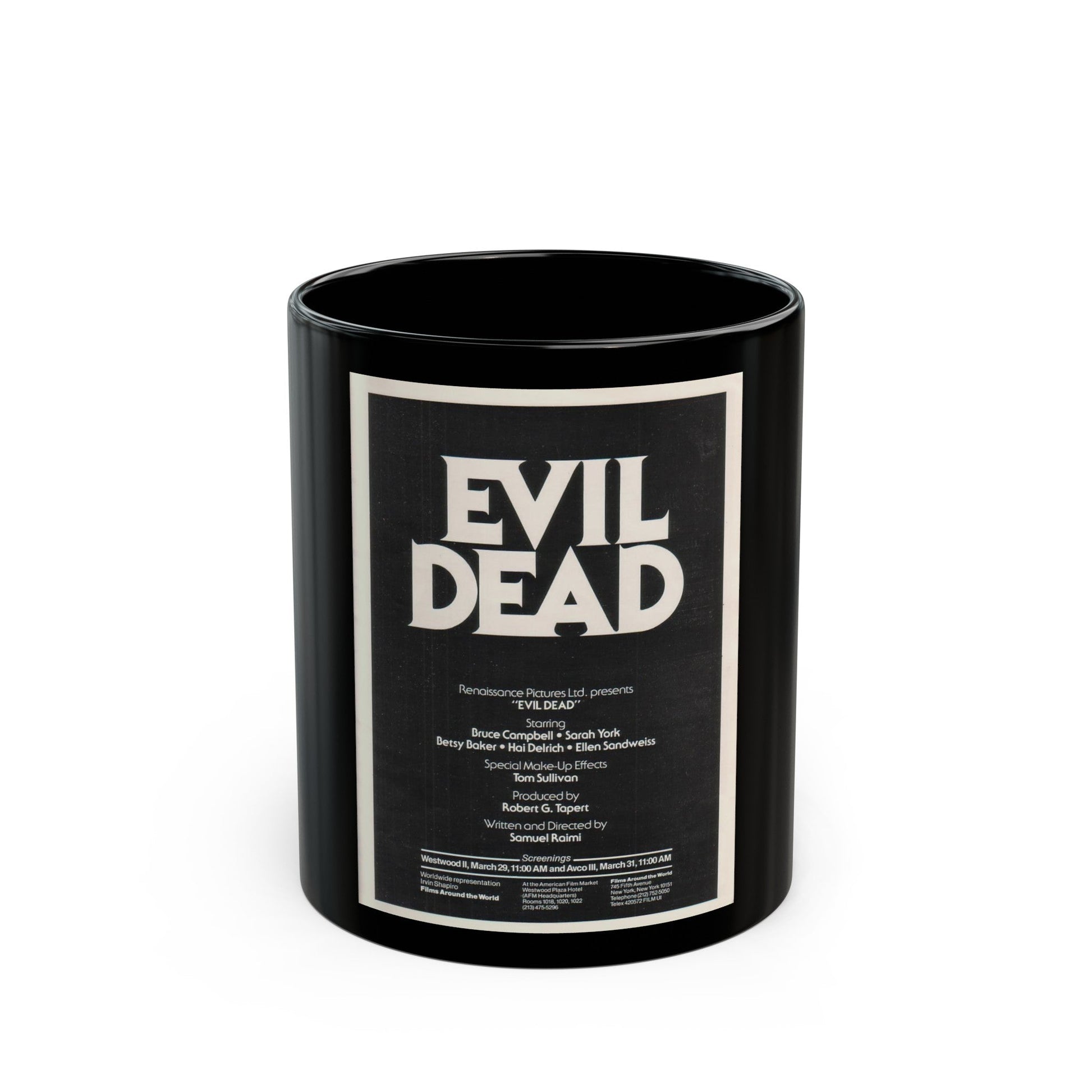 EVIL DEAD (3) 1981 Movie Poster - Black Coffee Mug-11oz-The Sticker Space